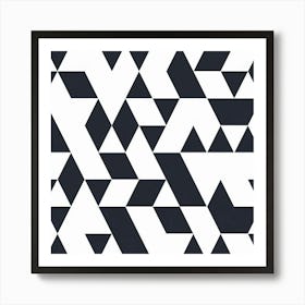 Black And White Triangles 4 Art Print