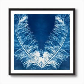 Blue Cyanotype Angel Wings Print  1 Art Print