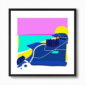 Newquay Sun Art Print