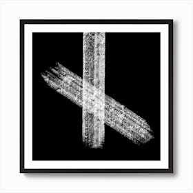 Black and White Cross Art Print