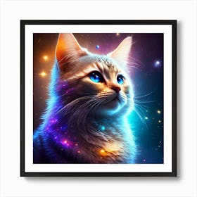 Cat In Space Art Print