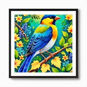 Bird On A Branch Art Print