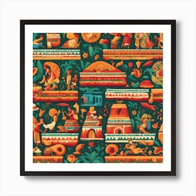 Mexican Pattern 26 Art Print