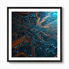 Circuit Board 38 Art Print