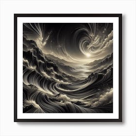 Waves In The Sky Art Print