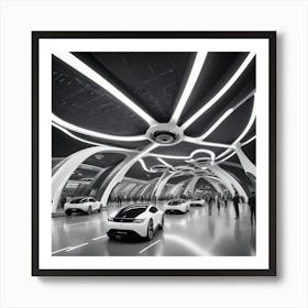 Futuristic Metro Station Art Print