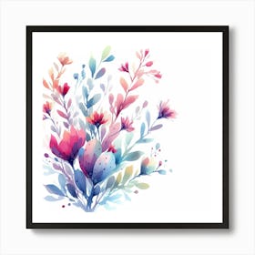 Watercolor Flowers 42 Art Print