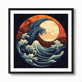 Great Wave Off Kanagawa 6 Art Print