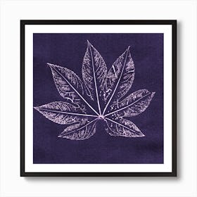 Blue Leaf Art Print