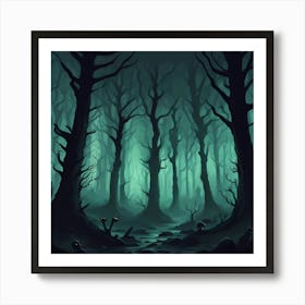 The Spooky Forest Art Print