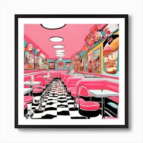 Pink Diner Art Print