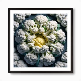 Frame Created From Cauliflower On Edges And Nothing In Middle Haze Ultra Detailed Film Photograph (5) Art Print