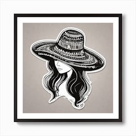 Mexico Hat Sticker 2d Cute Fantasy Dreamy Vector Illustration 2d Flat Centered By Tim Burton (7) Art Print