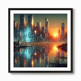 Futuristic Cityscape 18 Art Print