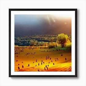 The fields Art Print