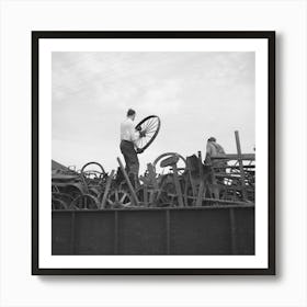 Loading Scrap Iron Onto Railroad Cars, Millville, Wisconsin By Russell Lee Art Print