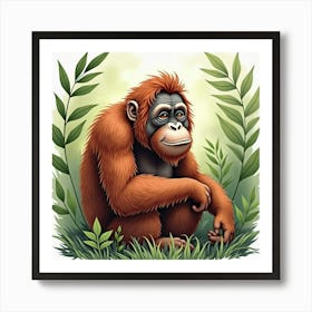 Orangutan 1 Art Print