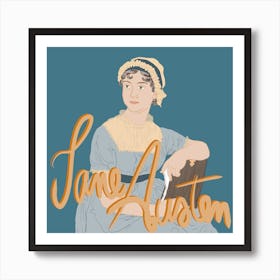 Jane Austen portrait - Inspiring women collection  Art Print