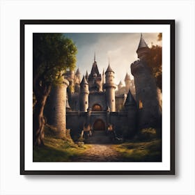 Castle In The Woods Art Print