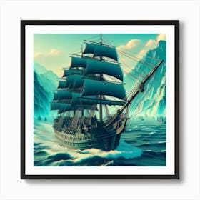 Ship In The Sea 1 Art Print