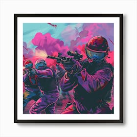 Paintball Painting Art Print