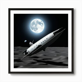 Nave Espacial Volviende A Base Art Print