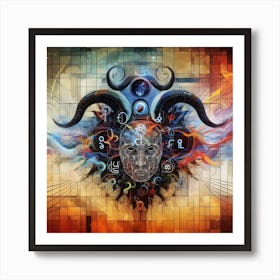 Satan'S Head Art Print