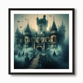 Spooky Castle Art Print