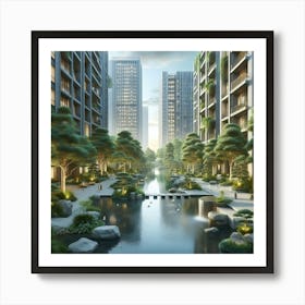 Asian Cityscape Art Print