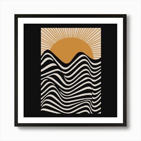 Bauhaus Orange Sun Stravee Wall Art Print Art Print