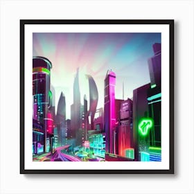 sci-fi sign, cyberpunk, vaporwave, vaporwave art, Arizona drink, sign 1 Art Print