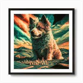 Dog In The Sky Art Print