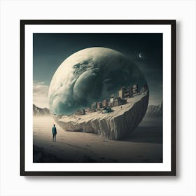 City On A Planet Art Print