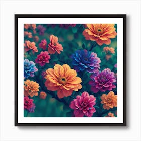 Colorful Flowers 2 Art Print