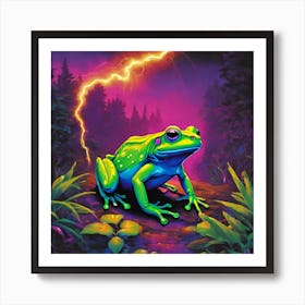 Lightning Frog Art Print