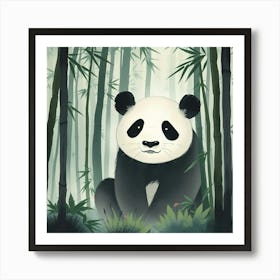 Panda Bear In The Forest 1 Poster