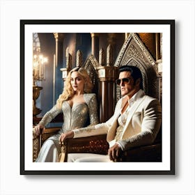 Elvis And Madonna Art Print