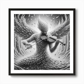 Angel Playing Violin Art Print