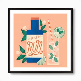 Mint Mojito Square Art Print