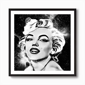 Black and Wight Marilyn Monroe Art Print
