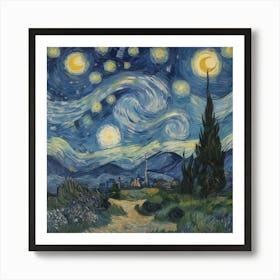 Starry Night By Vincent Image Art Print 1 Art Print