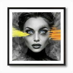 Black And Yellow Art Print