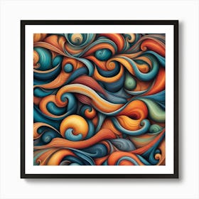 Abstract Swirls Art Print