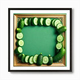 Frame Of Cucumbers 4 Art Print