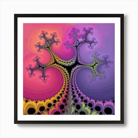 A Colorful Fractal Image With A Tree Like Structur Jxnfwle2sqm3 Fpwrikkta Wxhomajqs82qvxcapwqw6g Art Print