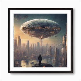 Futuristic Cityscape 2 Art Print