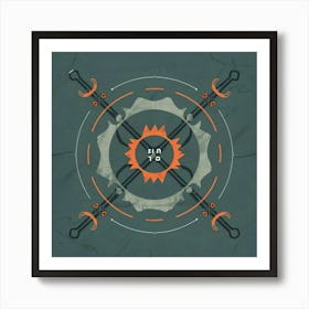 Sword And A Shield Art Print