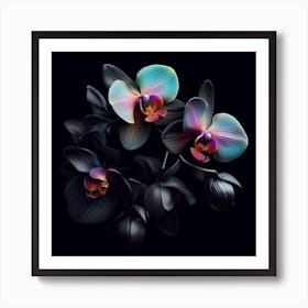 Black Orchids 1 Art Print