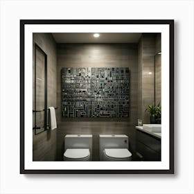 Modern Bathroom Art Print