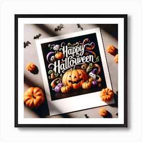 Halloween Polaroid Greeting Card Art Print